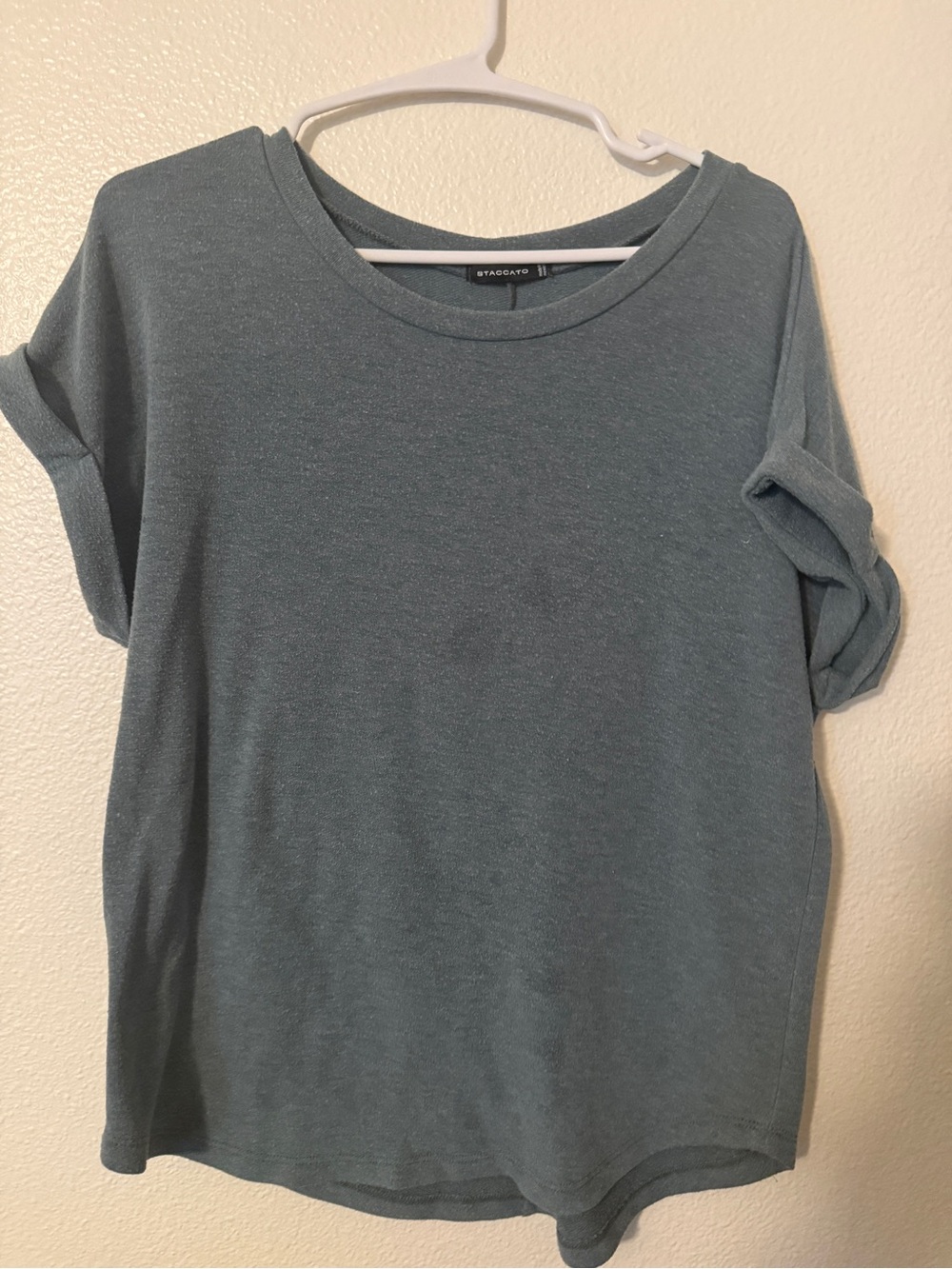 Navya Rolled Sleeve Knit Tee